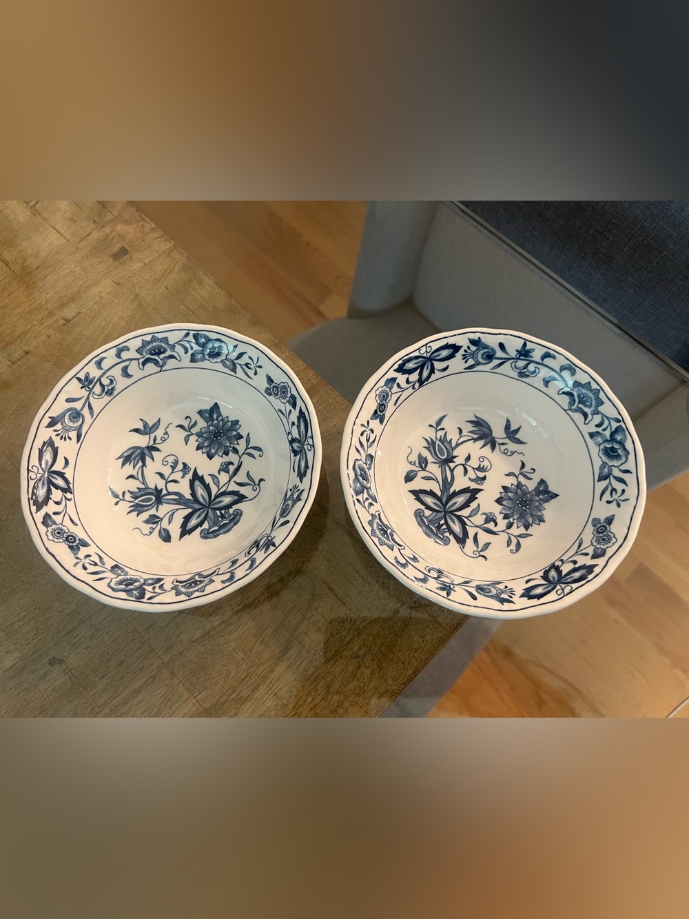 2 Vintage Nikko ironstone Harmony House Blue Bonnet Blue Bowls